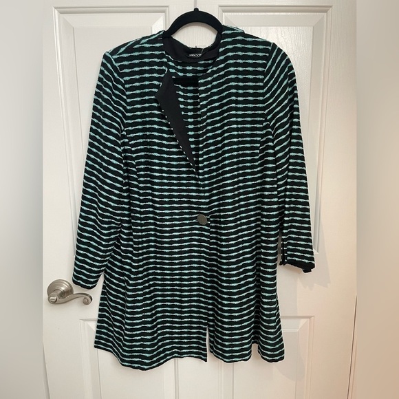 Misook Plus Size One Button Blazer Sweater - Picture 2 of 7